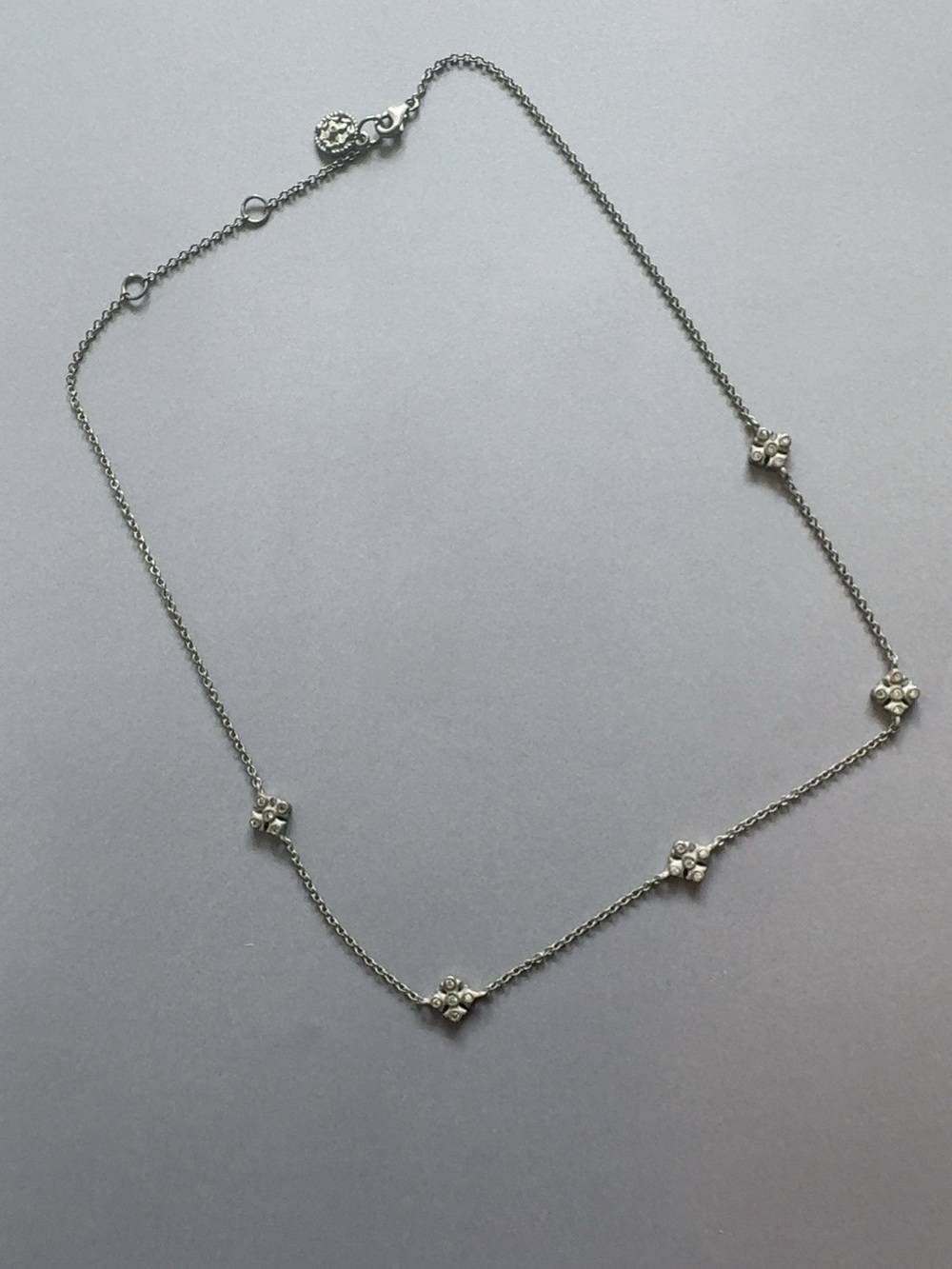 Freida Rothman FR 18” Silver Tone Five Station Necklace